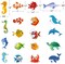 Ocean Sea Animal Foam Stickers for Kids Crafts Fish Sticker Sea Creature Labels for Art Craft Ocean Themed Party Decoration Favors Toddlers Reward Supplies 200Pcs